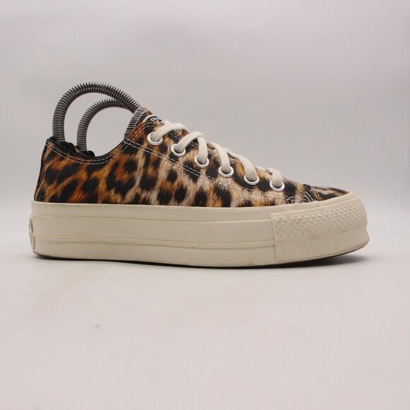 Converse All Star Lift Women's Size 6.5 Shoes Cheetah Print Platform Sneakers - Picture 1 of 9